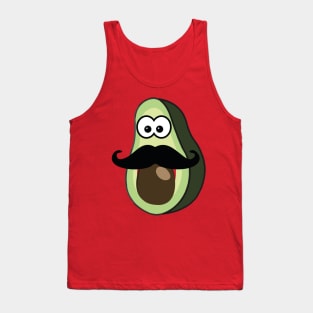 Fruit genius avacado with mustach Tank Top